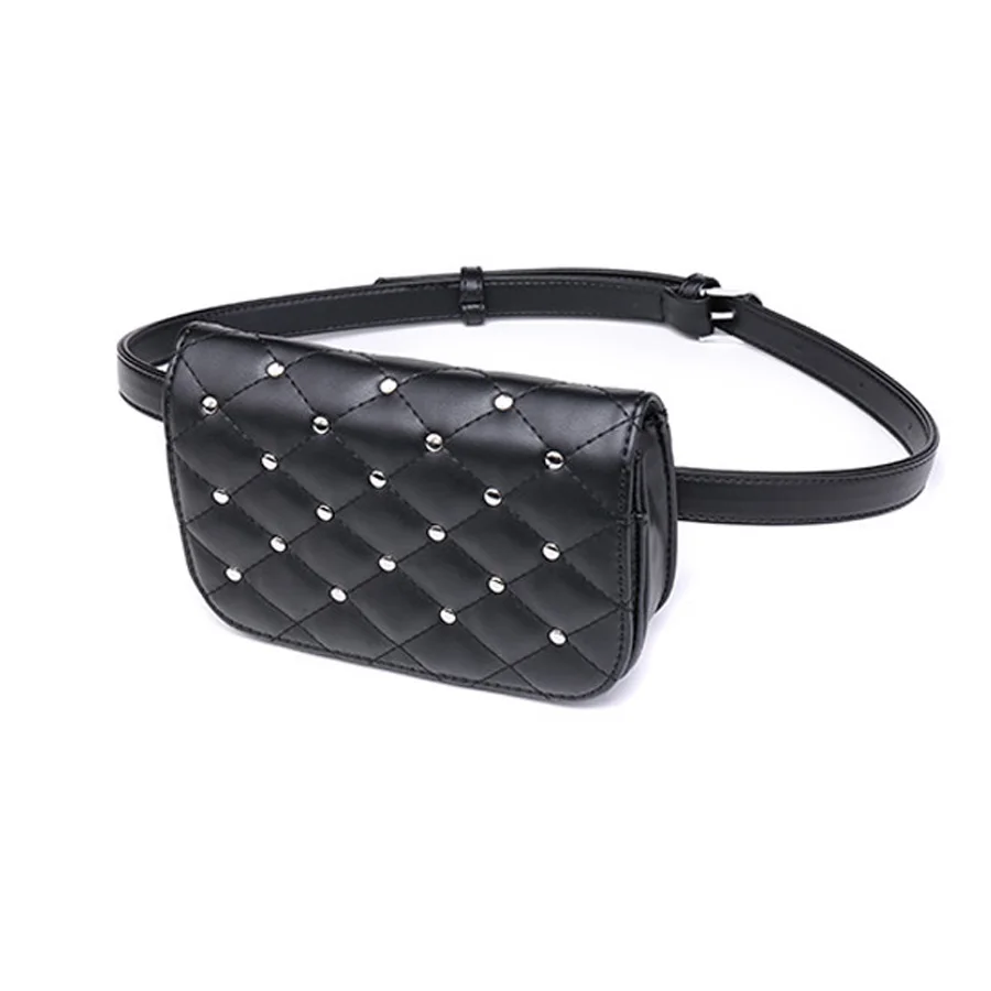 New design rivet ladies small waist pack high-quality fashion casual shopping guide salesperson pockets