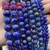 AAAAA Natural Real Lapis Lazuli Stone Beads Round Loose Beads 4 6 8 10 12 MM Pick Size For Jewelry Making DIY Bracelet 15