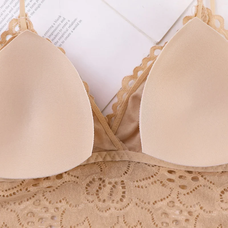 Women Deep V Bra Female Lace Tube Top Underwear Sexy Lace Summer Bras Tops With Chest Pad c2 Women Deep V Bra Female Lace Tube Top Underwear Sexy Lace Summer Bras Tops With Chest Pad c2