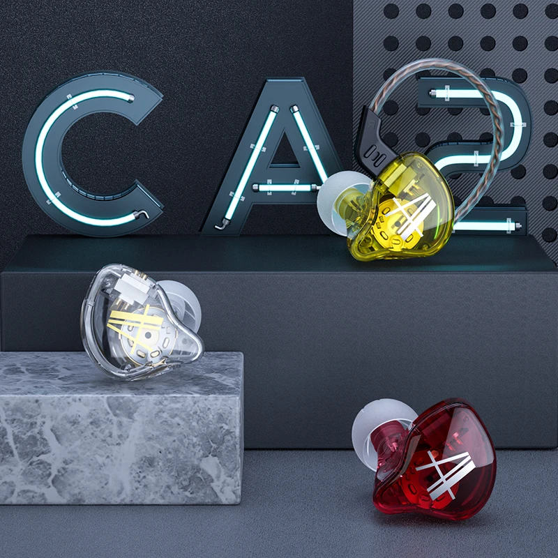 CCA CA2 1DD Dynamic In Ear Earphone HIFI DJ Monitor Earphones Earbud Sport Noise Cancelling Headset KZ ZST EDX TRN MT1 ST1 M10 |