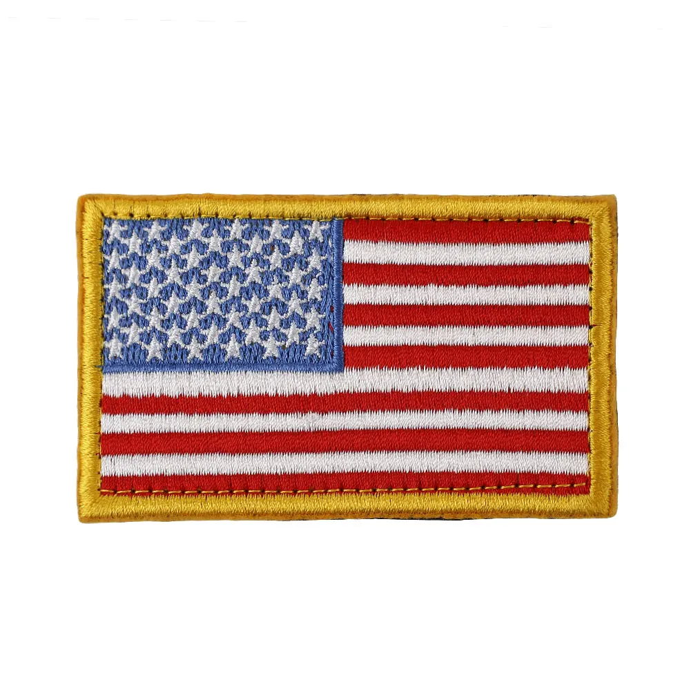 

Embroidered Felt USA Flag Military Badges Flag Badge Patch 8.3*5cm Armband Armband Cloth Stickers Patches 3D Random Color