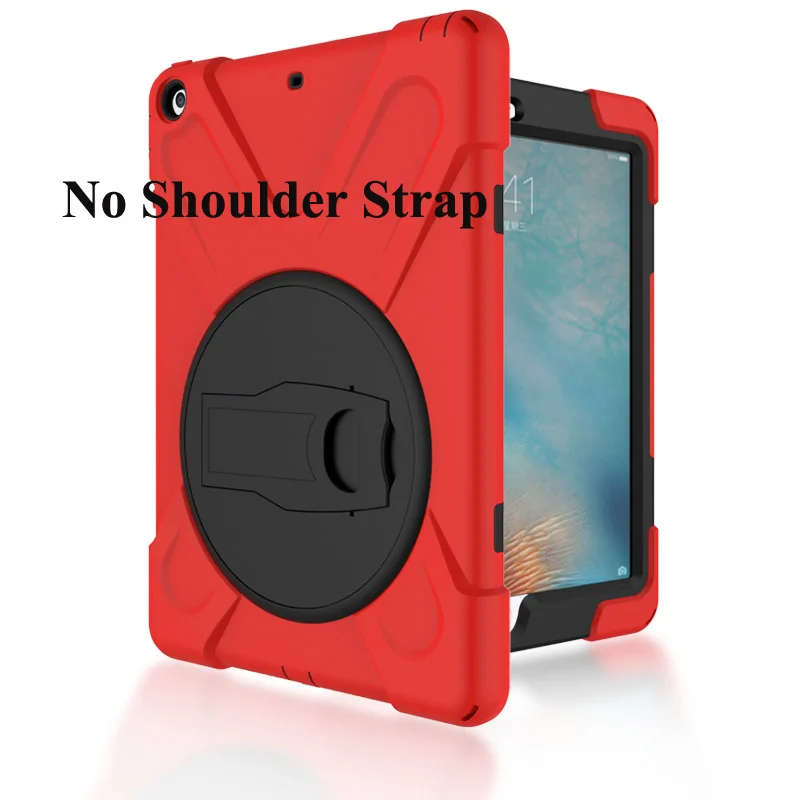 Чехол для Apple ipad Air 1 ipad 5 A1474, A1475, A1476, планшет, безопасный ударопрочный Прочный чехол с 360 Вращающаяся подставка - Цвет: red