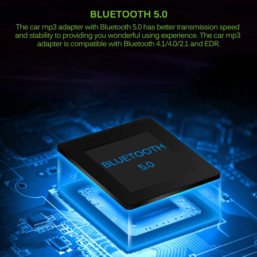 Bluetooth 5,0 Автомобильный MP3-плеер двойной USB AUX Автомобильный Mp3 адаптер ЖК-экран защитный больше отображения способ Универсальный место экономии