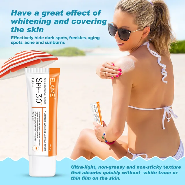 Brightening sunscreen moisturizing moisturizing refreshing sun cream isolation anti ultraviolet SPF30 portable