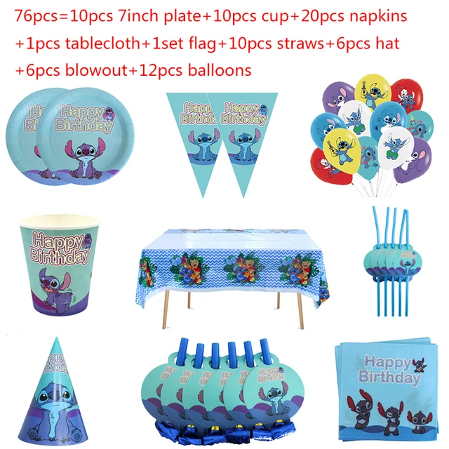 Lilo Stitch Party Supplies Balloon Banner Paper Cups Plates