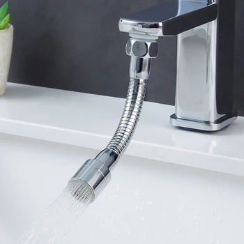 

360° Rotation Kitchen Extending Faucet Filter Copper+Plastic Nozzle Tap Adapter Water Saving Swivel Bathroom Accessories