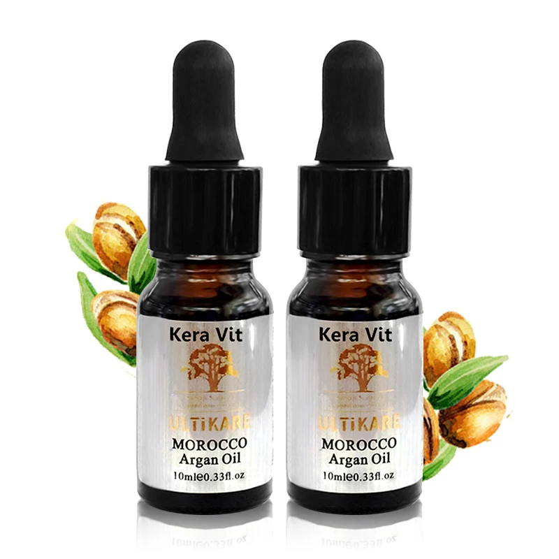 Olio Di Argan Marocchino Più Economico Per La Cura Dei Capelli 2 Pezzi * 10Ml Trattamento Con Olio Per Capelli Per Tutti I Tipi Di Capelli Trattamento