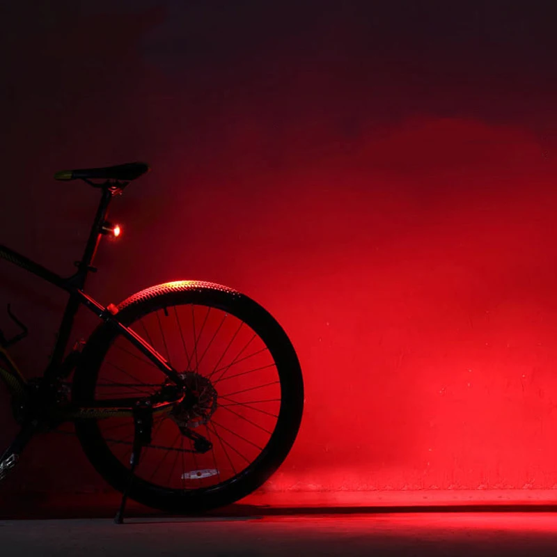 Sale ROCKBROS Bicycle Saddle Rear Light Waterproof Intelligent USB Rechargeable Red Warning Taillight LED Bike Light 4