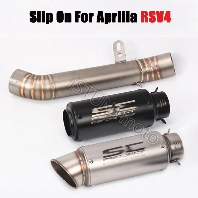 

Silp On For Aprilia RSV4 2012 2013 2015 Motorcycle Exhaust Full System Escape Modified Scooter Muffler Mid Link Pipe Whole set