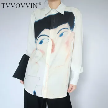 

TVVOVVIN Minority Blouse Vintage Women Loose Printed Shirt Long Sleeve Wild Fashion Plus Size Clothing for Women Autumn WJ1216