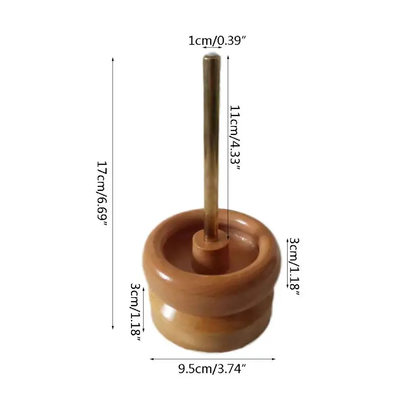 Wooden Bead Spinner Loader Bowl String Seed Beads Chain Tool Jewelry + 2 Needles Q6PE