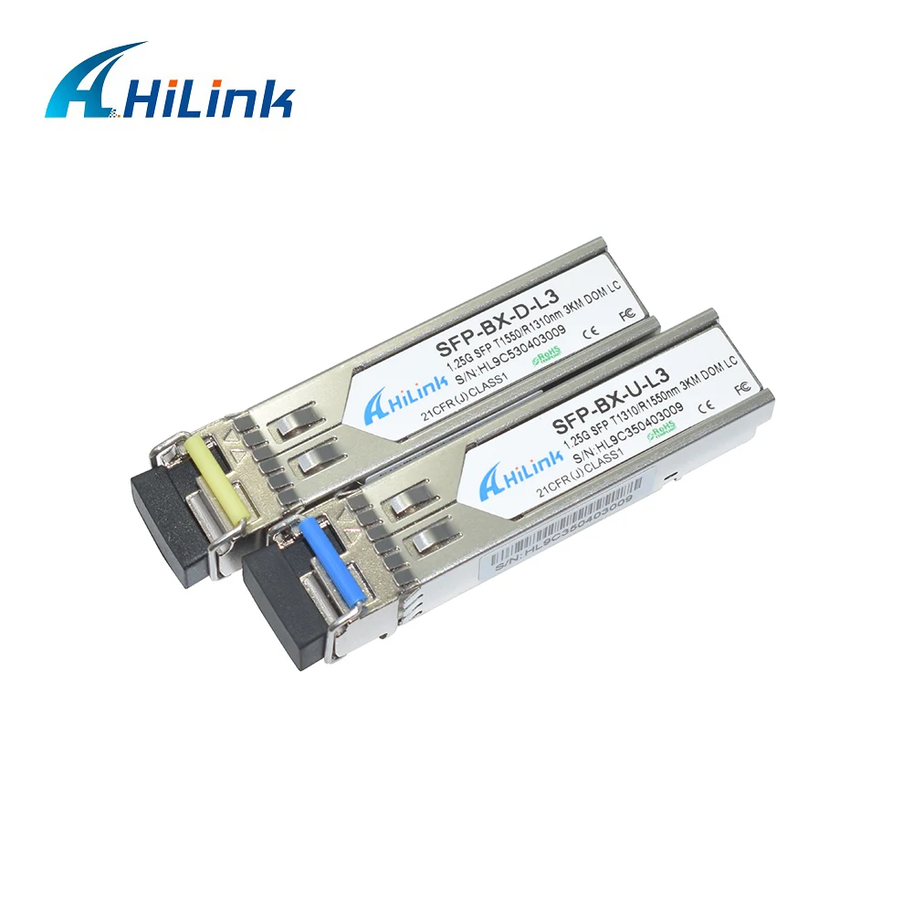 1,25G одиночный волоконный LC/SC 1G 1000 базовый BiDi 1310nm/1550nm 3 км WDM SFP модуль - Цвет: LC Connector