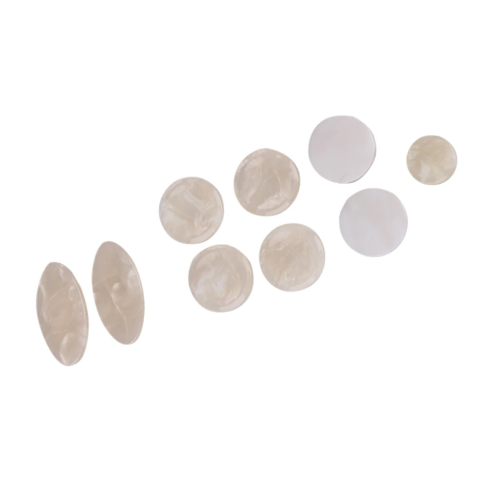 Saxofón Soprano de Tenor Alto, 9 Uds., perlas, botones de llave incrustados, instrumentos musicales, piezas de viento de madera y accesorios