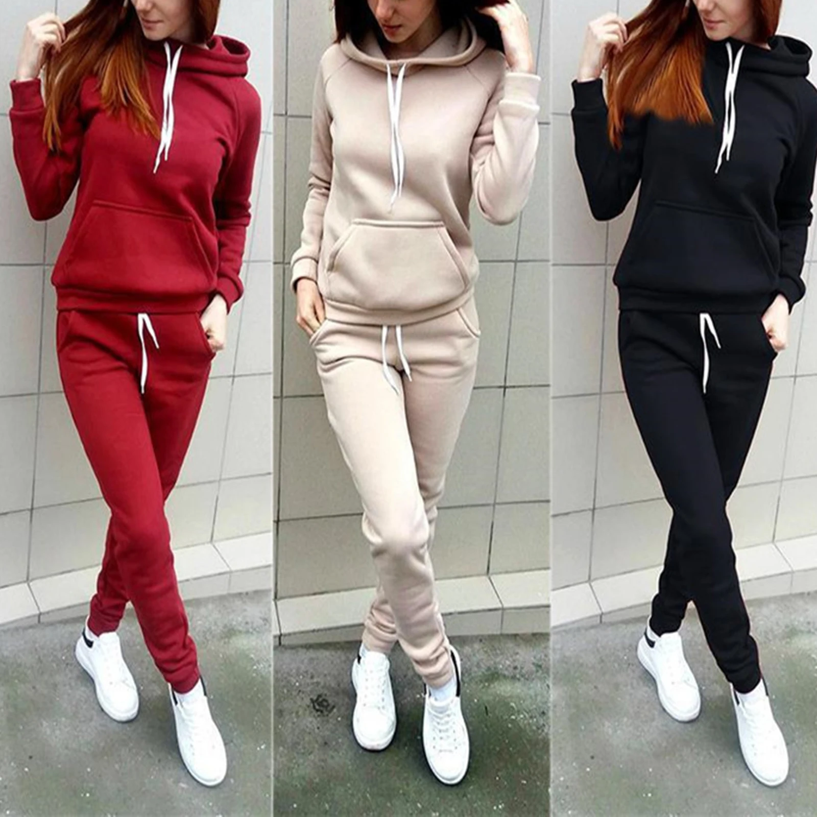 Womens Autumn Tracksuits Sets Autumn Joggers Active Casual Sport Loungewear Hot 