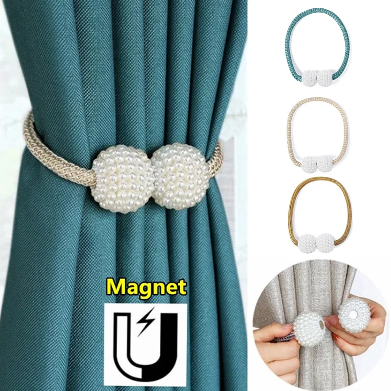 

Magnetic Curtains Tieback Magnet Curtain Strap Accessories Gift Party Window Magnet Curtain Buckle Beautiful 1pcs Home Supplice