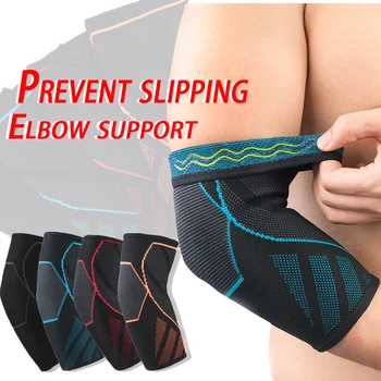 

Elastic Elbow Support Breathable Tennis Basketball Arthritis Epicondylitis Pain Brace Gym Sport Elbow Protectors M/L/XL