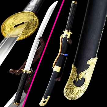 

Dragon Theme Chinese KungFu Broadsword Dao Sword Strong 1095 High Carbon Steel Sharp Qing Dynasty Saber WuShu Waist Knife