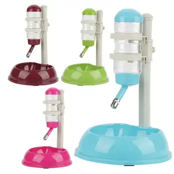 

Automatic Pet Cat Dog Feeder Water Drinker Dispenser Hamster Stand Dish Bowl Height-Adjustable Standing Self Food Feeder for Pet