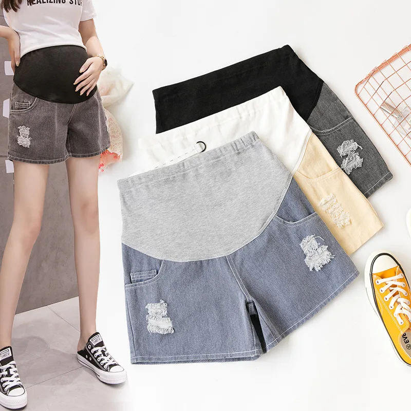 

Summer New Style Shorts for Pregnant Women Casual Fashion TOEFL Denim Shorts Outer Wear Maternity Clothes