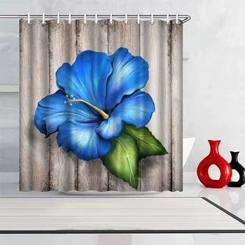 

Photo Custom Shower Curtain Morning Glory Waterproof Polyester Fabric Bath Curtain for Bathroom Decor with Hooks 180x180cm