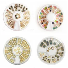 Маникюрный орнамент для ногтей, покрытый краем, Цветной жемчуг, сверление, маникюр, специальная форма, жемчужная аппликация для ногтей