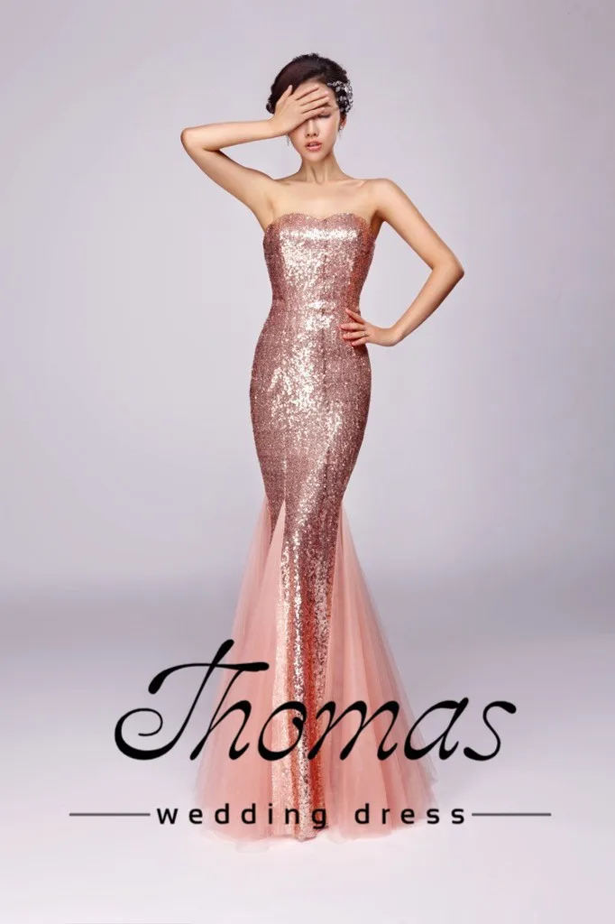 Frete grtis senhoras sexy' querida sereia tule lantejoulas longo vestido de noite formatura vestido