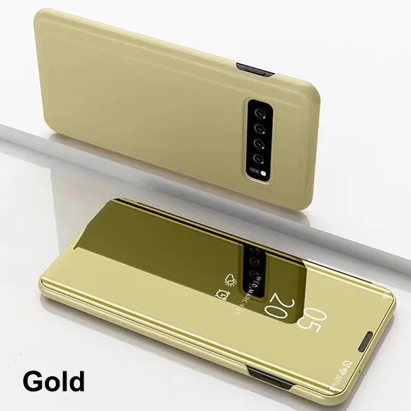 Golden Умный зеркальный флип-чехол для телефона Redmi Note 8 7 на возраст 3, 4, 5, 6, K20 Pro 4X 5A 6A 7 8A 5 Plus S2 кожаный чехол для Xiaomi 9T Pro задняя крышка - Цвет: Golden