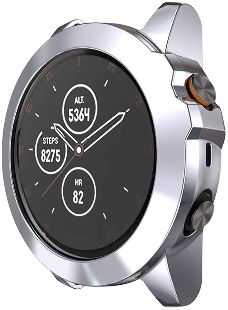 Серый Мягкий ТПУ чехол для Garmin Fenix 5x Band чехол для смарт часов Силиконовый чехол Защитная пленка для экрана Garmin Fenix 5x Plus Band - Цвет: Серый