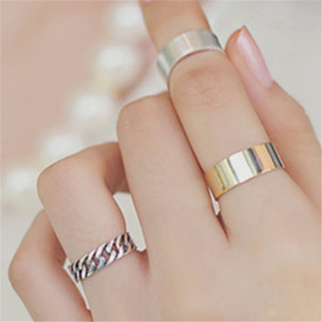 Fashion Jewelry Rings Set Hot Selling Metal Alloy Hollow Round Women Finger Ring For Girl Lady Party Wedding Gifts