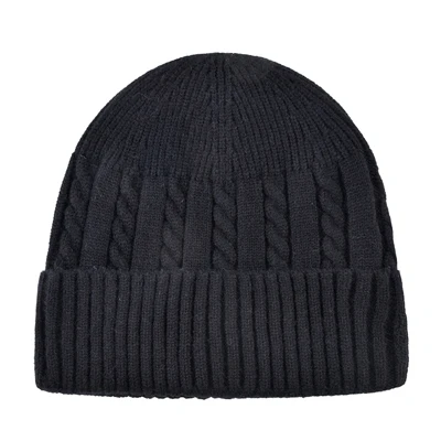 Женские шапки для мужчин, однотонные вязаные шапки, осенние шапки Skullcap, новая зимняя унисекс шапка бини, милые мягкие теплые шапки, женские шапки, homme - Цвет: Black