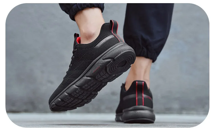 Autumn MEN'S SHOES Lightweight Breathable Fly Woven Running Shoes Men Athletic Shoes Barefoot Ultra-Light nan pao xie Walking Sh
