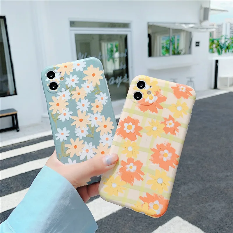 iPhone 11 Case Pro Max Women Cool Flower 7 8 Plus SE XR Xs X Apple 11pro 8Plus Phone Soft Cover |
