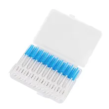 40 прозрачные коробки межзубная щетка эластичный массаж мягкая резиновая зубочистка двойного назначения уход за полостью рта Чистка