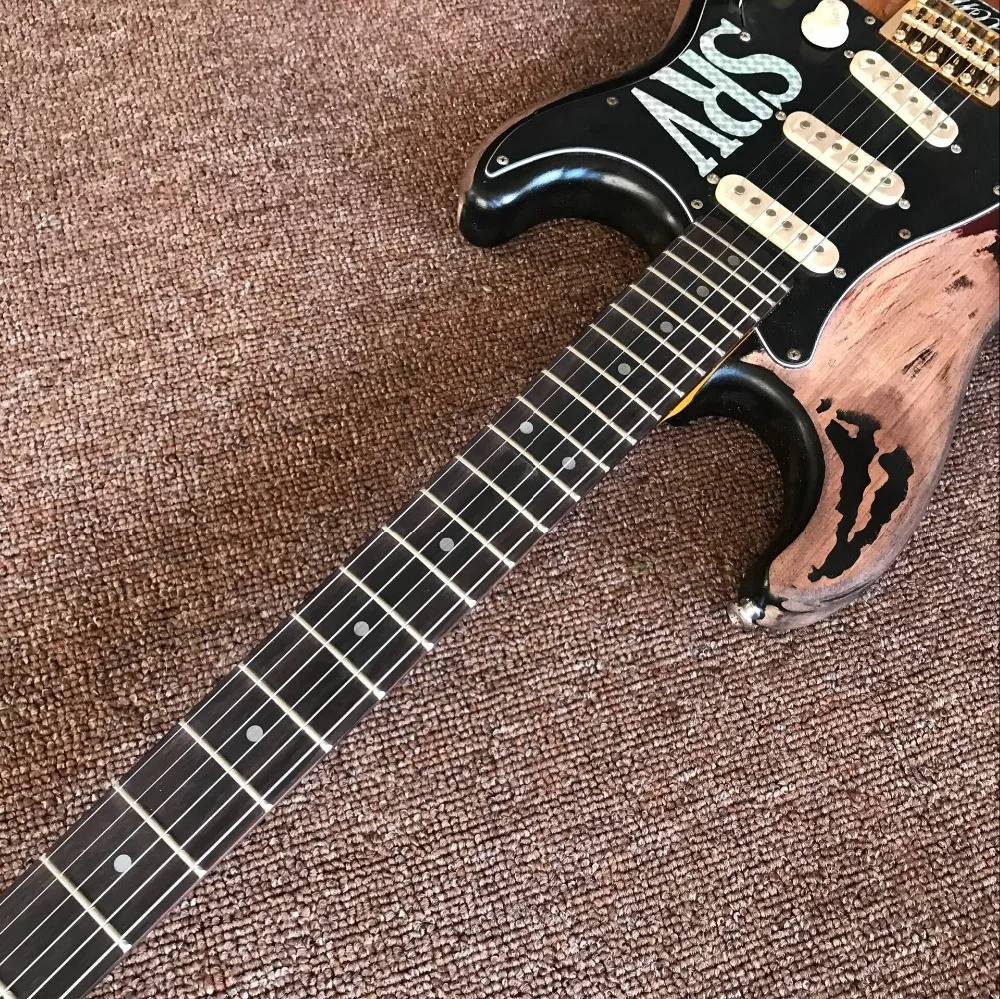 Custom Shop,  SRV Retro relics ST electric guitar,stratocasterr guitarra,handwork 6 Strings gitaar.,289 (4)
