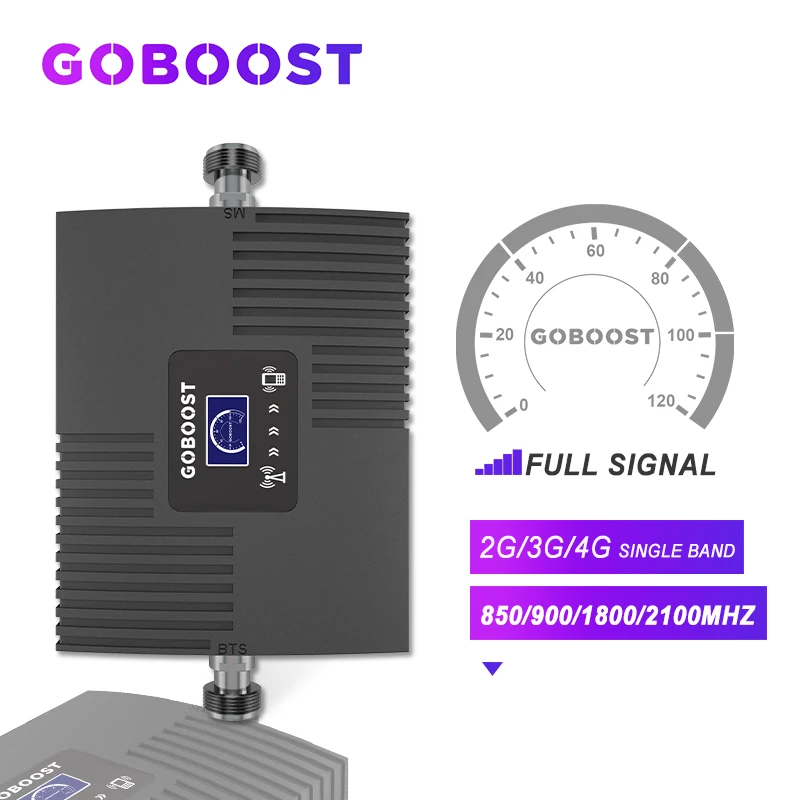 GOBOOST 4G Cellular Amplifier 850 GSM Repeater 2G 3G 4G Cellular Signal Amplifier GSM 900 1800 2100 Cell Phones Signal Booster