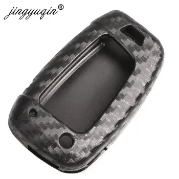 Keyforkess custodia protettiva per chiave in fibra di Silicone per Hyundai Elantra Solaris 2016-2019 3/4 pulsanti pieghevole custodia in carbonio chiave a distanza - Jingyuqin custodia protettiva per chiave in fibra di Silicone per Hyundai Elantra Solaris 2016 2019