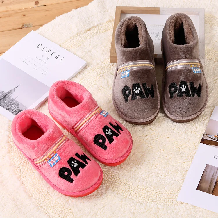 

2019 New Style Winter Cotton Slippers Breathable Sole Leather Standard Cotton-padded Shoes Embroidery Cotton Slippers Cotton Sli