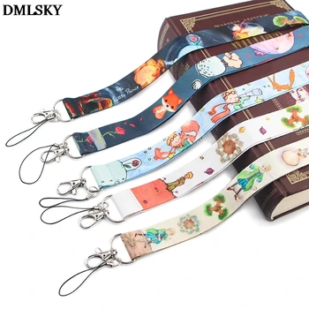 

DMLSKY Cute Prince and fox Lanyard Keychain Lanyards for keys Badge ID Mobile Phone Rope Neck Straps Accessories Gifts M4380
