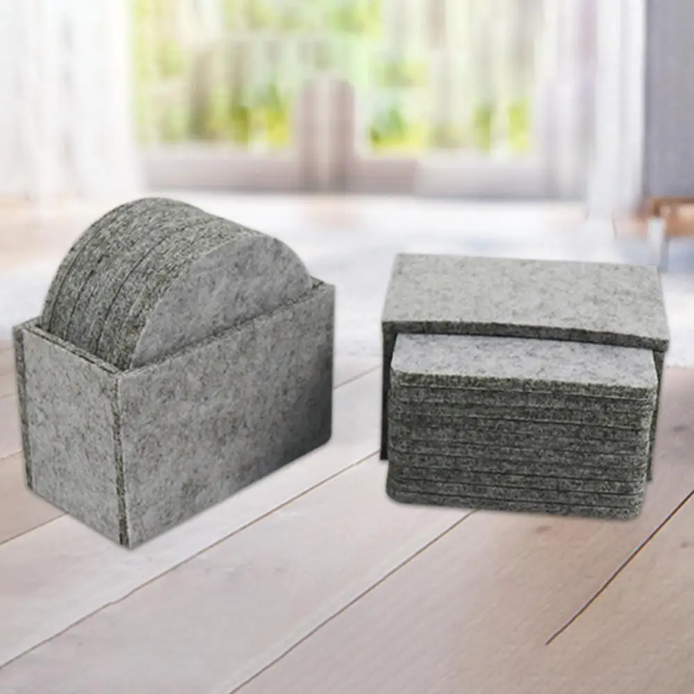 40%HOT8 pieces of felt, round, square, hexagonal, heat-insulating coaster, table protector, heat-resistant coaster, coffee, tea,