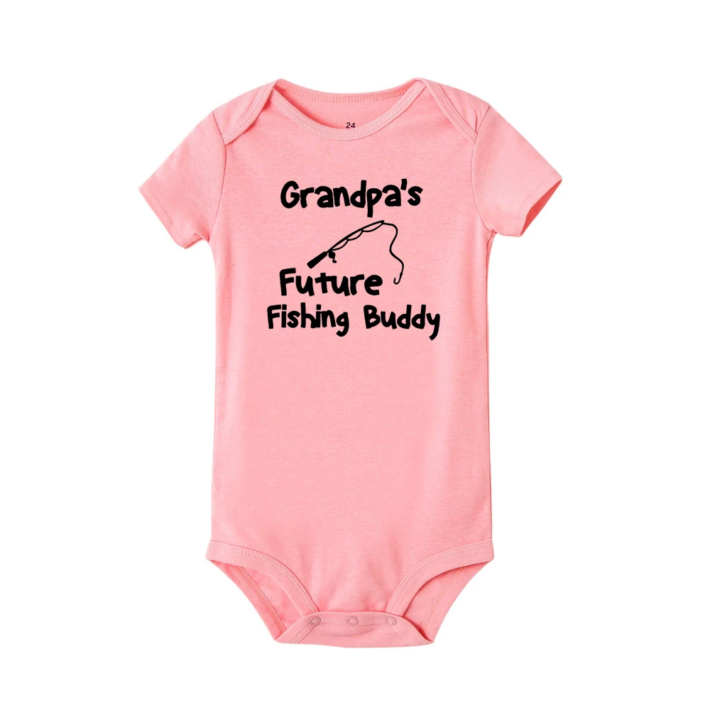 Future Fishing Buddy/комбинезон для новорожденных; хлопковый комбинезон для маленьких мальчиков и девочек; летняя повседневная одежда с короткими рукавами