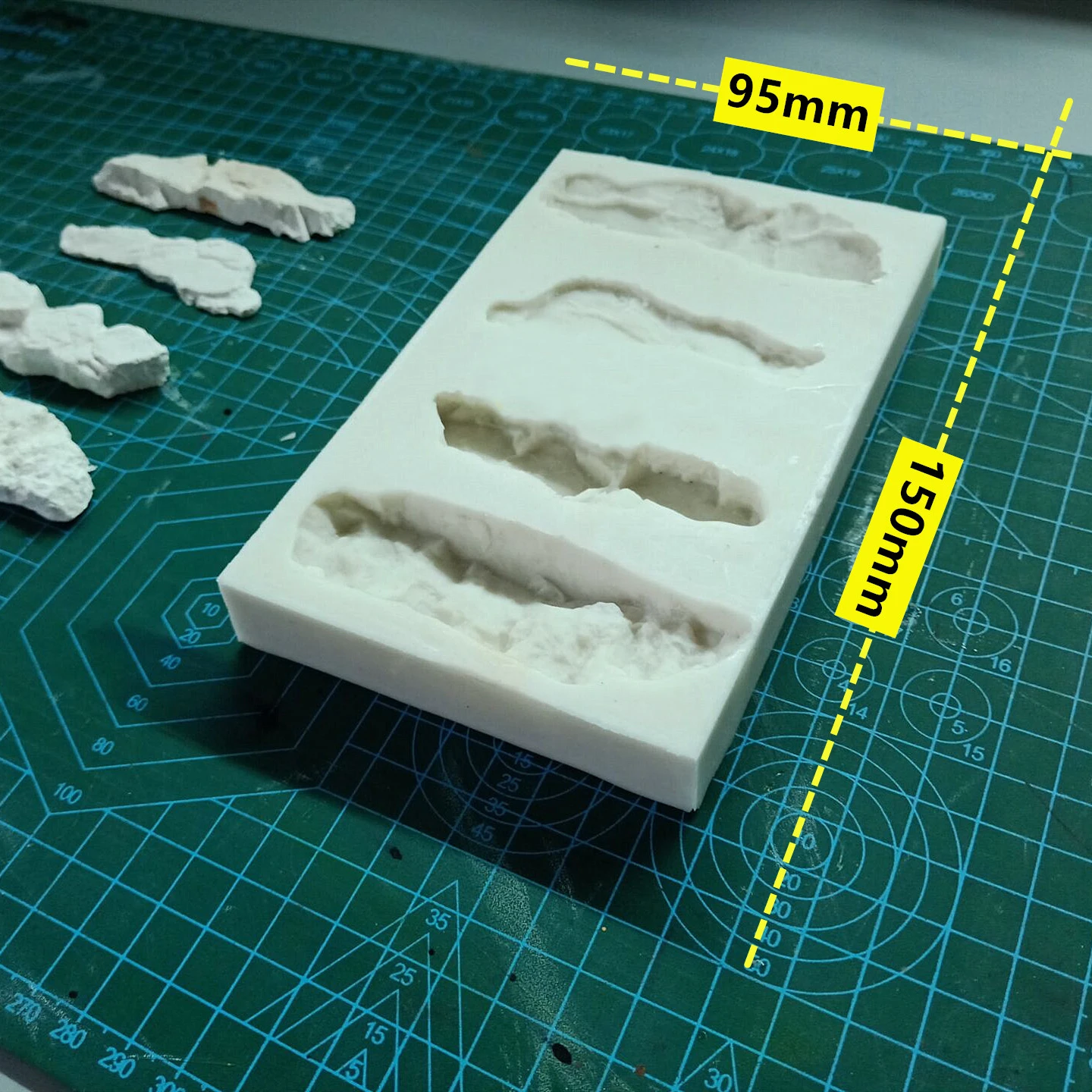 Molde de Sílica Cenário em Miniatura Modelo de Mesa de Areia Montanha Rocha Cena Modificação Gel 3 Conj. ferramentas de construção de modelos