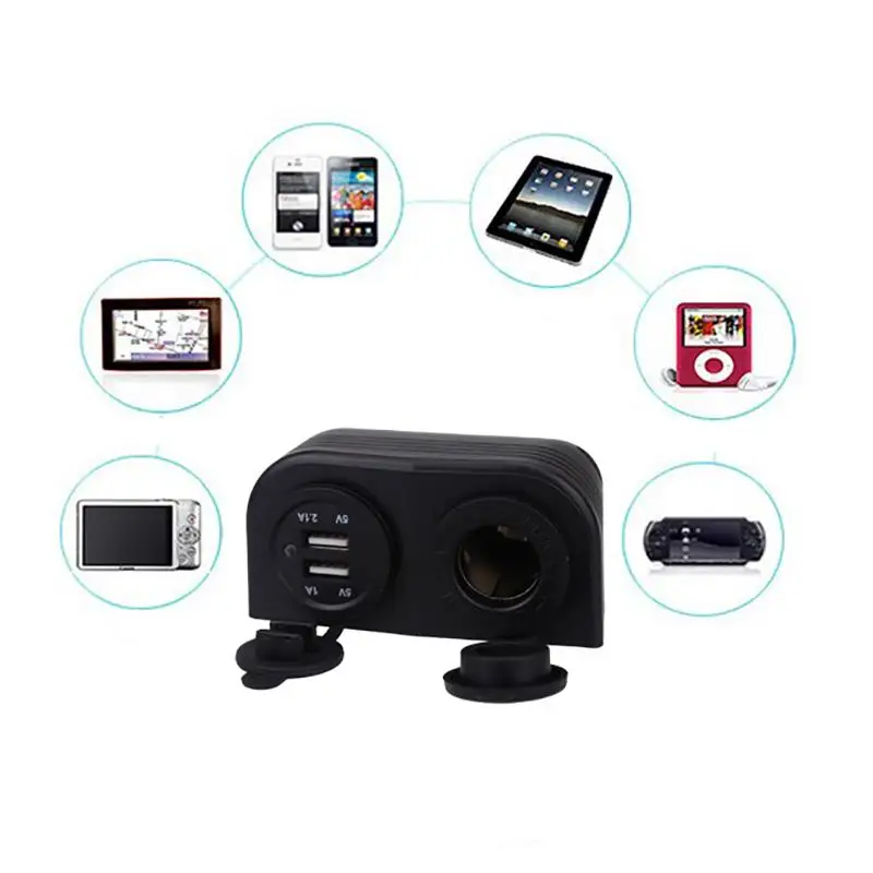 Двойной usb Подставка для зарядки мощность автомобиля Лодка модификация База крепление переходник с гнездом для зарядного устройства аксессуар для машины