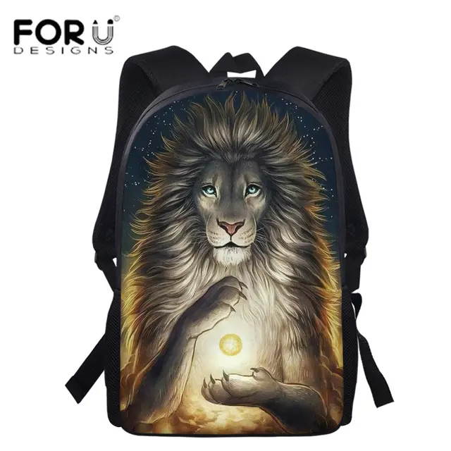 Forudesigns Men S Backpack Women Backpacks Fashion Galaxy Space Lion Design School Bag For Teenagers Men Laptop Travel Bags Backpacks Aliexpress