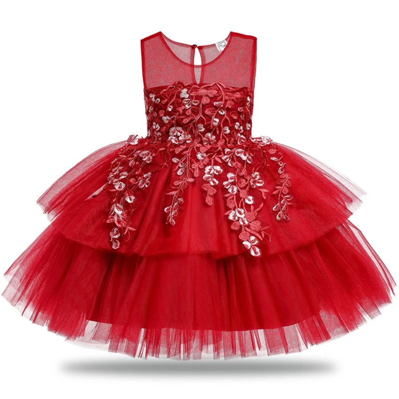 Пышное платье принцессы с цветочным рисунком для маленьких девочек на свадьбу, детское платье-пачка для маленьких девочек, модная детская одежда для детей от 3 до 12 лет