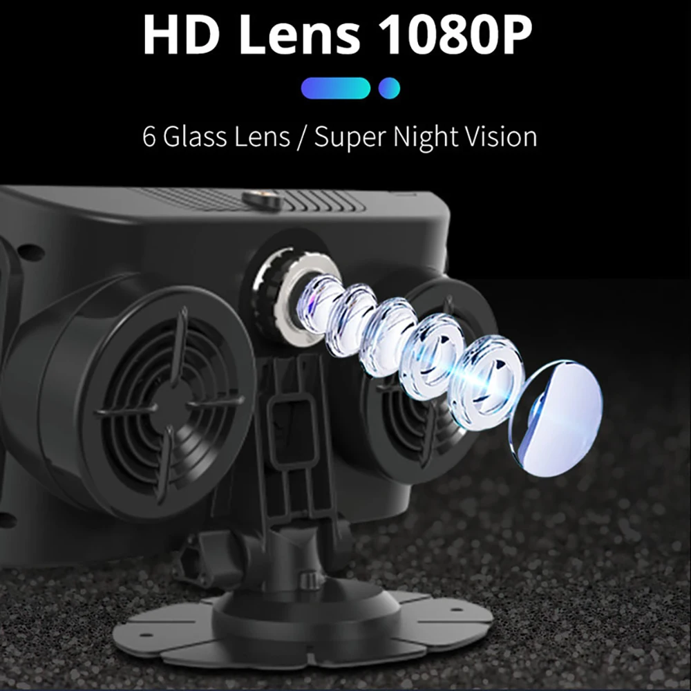 FHD 1080P 7 дюймов грузовик DVR монитор вождения видео Регистраторы Двойной объектив