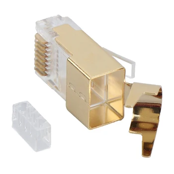 

Cat8 8P8C Modular Ethernet Cable FTP Head Plug RJ45 Crimp Network Connerctor