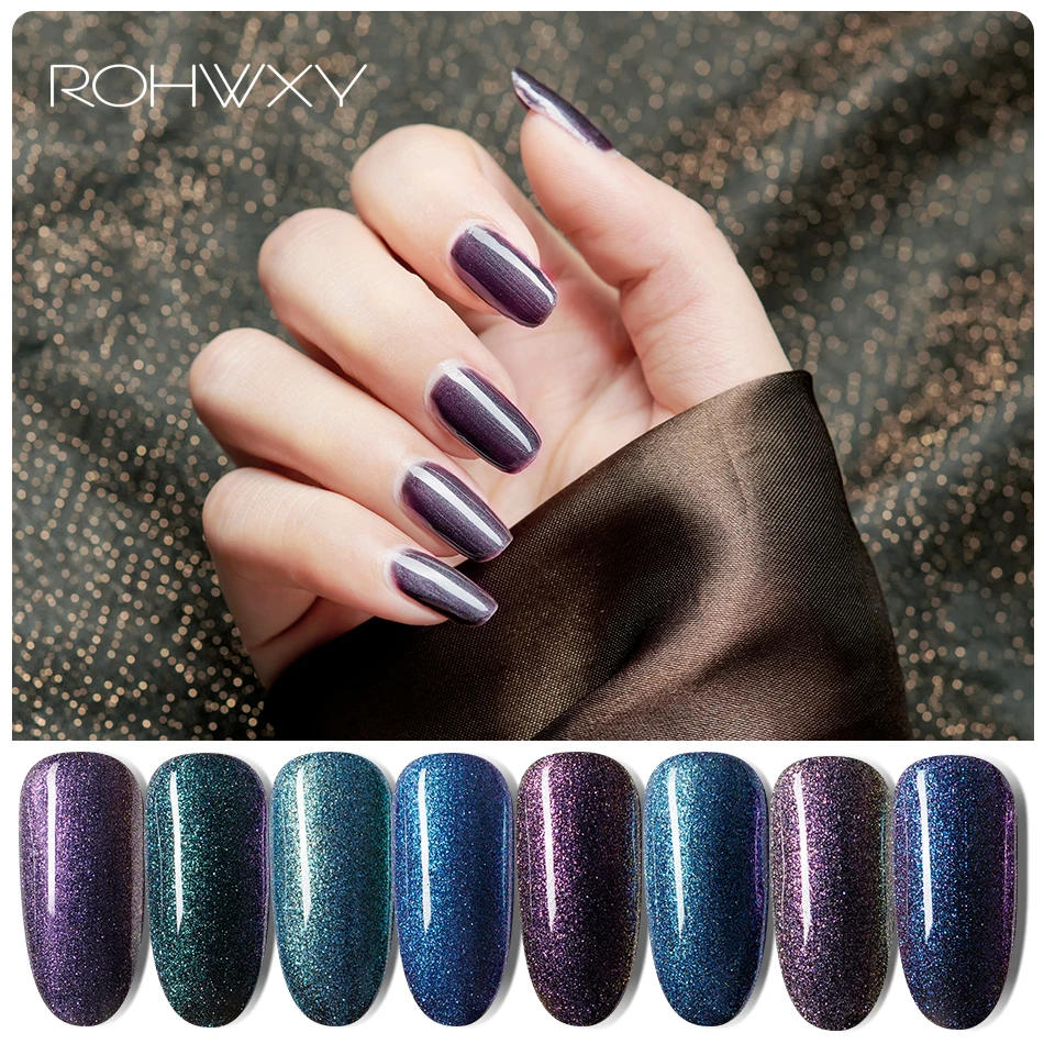 ROHWXY 50 цветов Хамелеон Гель-лак для ногтей для маникюра Гибридный гвоздь полигель Полупостоянный УФ-гель лак для ногтей