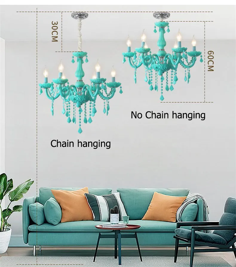 Зеленые Светодиодные хрустальные люстры для гостиной lustre sala обеденный стол хрустальные современные люстры освещение украшения дома