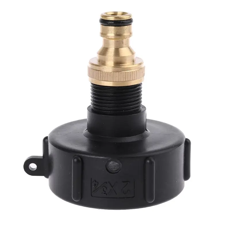 3/4" Garden Water Hose Thread Irrigation Valves Fittings Accessories Outlet for IBC Tank Brass Practical C63E - Цвет: Золотой