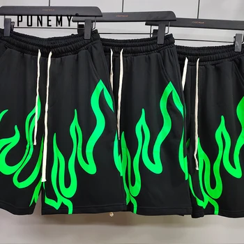 

Billie Eilish Tour Shorts Men Hip Hop Flame 2020 Summer 100% Cotton Track Pants Fashion Joggers Trousers Streetwear Women Shorts